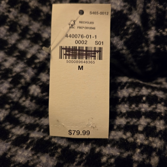 Old Navy Blue & White Houndstooth Coat NWT - Picture 12 of 13